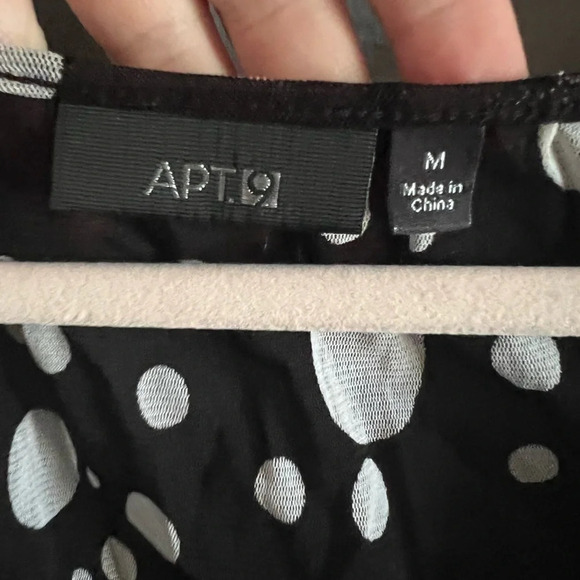 APT 9 see through 3/4 sleeve top. Sz M. - Picture 4 of 5